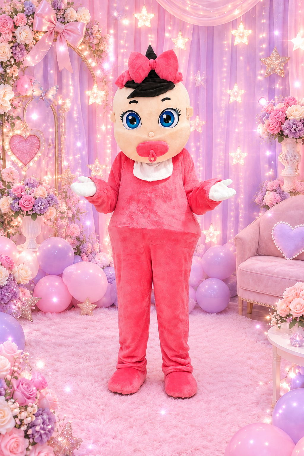 Baby Girl mascot high quality