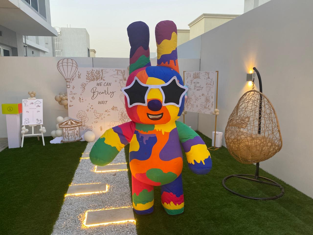 New Super Cute Colored Rabbit Inflatable Mascot 2.2 m